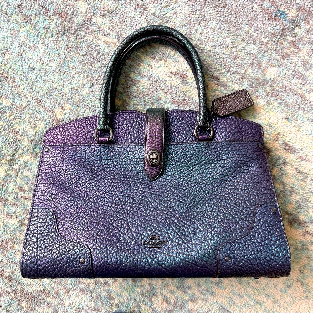 Coach Iridescent Hologram Mercer 30 Satchel Bag